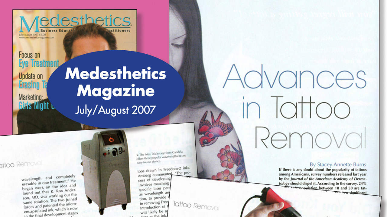 Medesthetics Journal July 2007 article, Advances in Tattoo Removal