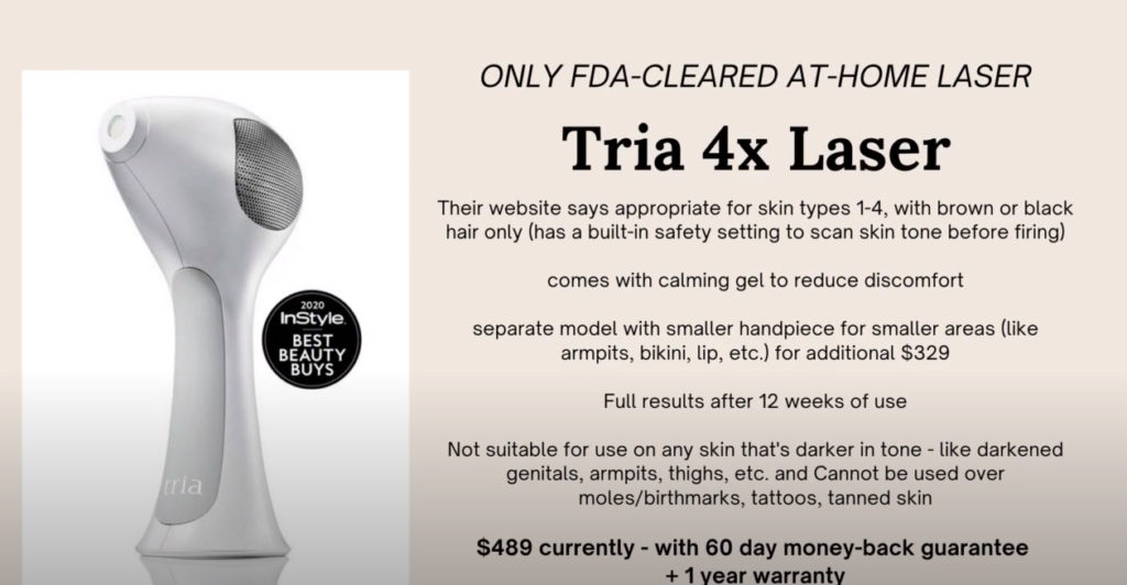 Tria 4X At-Home Laser Hair Removal Device